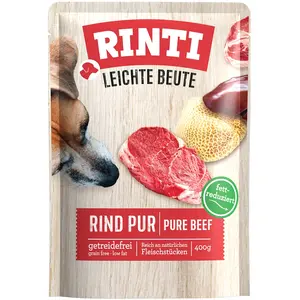 10x400 g RINTI plaisir léger boeuf pur nourriture humide pour chien pas cher