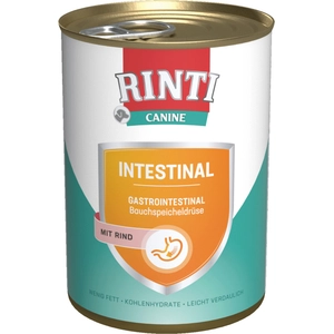 12x400g RINTI Canine intestinal avec boeuf nourriture pour chien humide pas cher