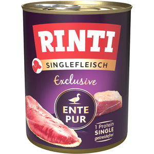 RINTI Viande Pure Exclusive 6 x 800 g pour chien - pur canard pas cher