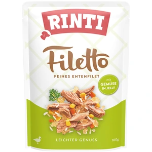 RINTI Filetto en gelée 24 x 100 g pour chien - canard, légumes