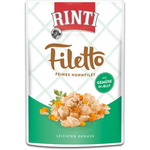 RINTI Filetto en gelée 24 x 100 g pour chien - poulet, légumes