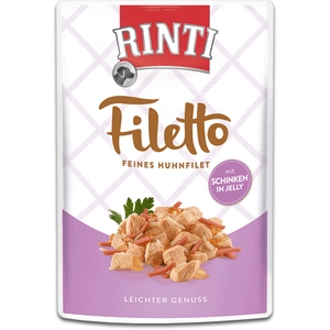 RINTI Filetto en gelée 24 x 100 g pour chien - poulet, jambon