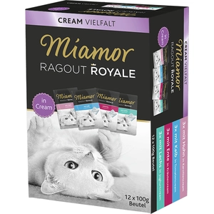 12x100g mixte Miamor Ragoût Royal Ragout Royal à la crème - Pâtée pour... pas cher