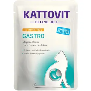 24x85g Gastro Poulet, Riz Kattovit - Pâtée Pour Chat pas cher