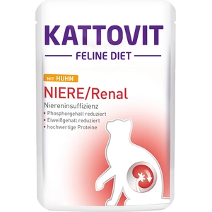 24x85g Renal Spécial Reins Poulet Kattovit - Pâtée Pour Chat pas cher