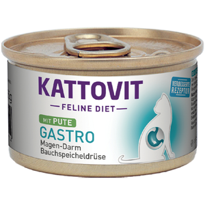 6x85g Gastro dinde Kattovit - Pâtée pour chat pas cher