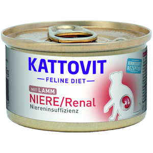 6x85g Kattovit Renal spécial reins agneau - Pâtée pour chat pas cher