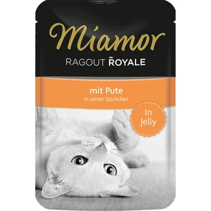 22x100g Miamor Ragoût Royal en gelée dinde - Pâtée pour chat pas cher