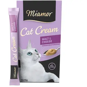 6x15g Cat Snack Pâte au malt & fromage Miamor - Friandises pour chat pas cher