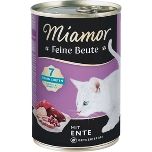 12 x 400g canard Miamor Proies fines nourriture humide pour chats pas cher