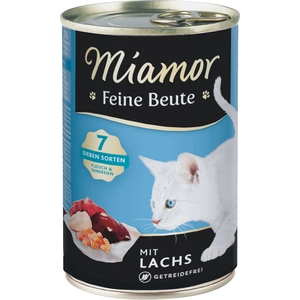12 x 400g saumon Miamor Proies fines nourriture humide pour chats pas cher