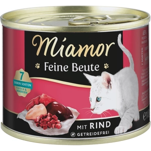 12 x 185g boeuf Miamor Proies fines nourriture humide pour chats pas cher