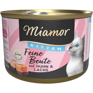 Miamor - Feine Beute blik kitten 12x185g - Kip & zalm pas cher