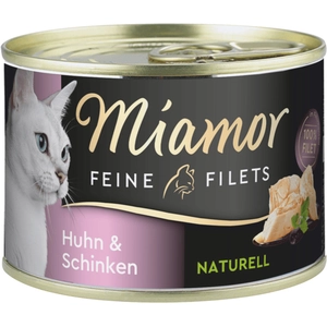6x156g Miamor Filets fins nature poulet & jambon nourriture pour chat humide pas cher