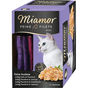 Comparateur de prix : 8x50g Miamor Filets fins Mini Feine Auslese - Pâtée pour chat