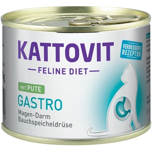 6x185g Kattovit Gastro dinde - Pâtée pour chat pas cher