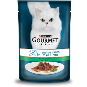Purina Lot Gourmet Perle 26 x 85 g pour chat - Les aiguillettes de lapin pas cher