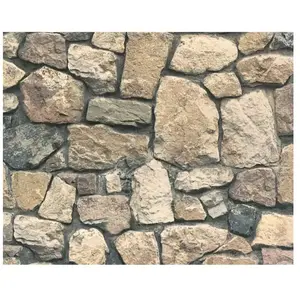 DEKORA Papier peint en pierres naturelles - Marron - 10 x 0,53 m