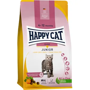 Comparateur de prix : 4kg Junior volaille fermière Happy Cat - Croquettes pour chat