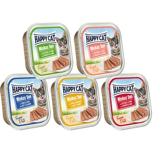 12 x 100g bouchées duo sur barquette de paté Happy Cat Supreme nourriture pour chat humide pas cher