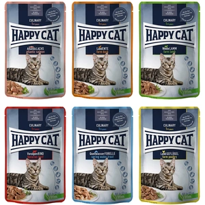 12x85g Meat en sauce lot mixte I Happy Cat - Pâtée pour chat pas cher