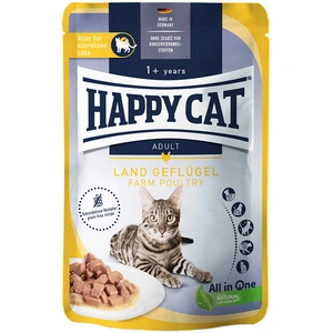 12x85g Meat en sauce volaille fermière Happy Cat - Pâtée pour chat pas cher
