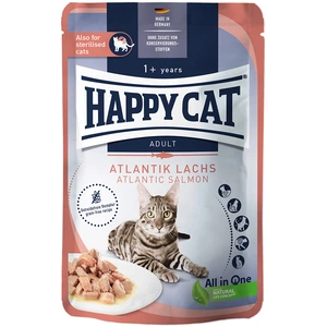 12x85g Meat en sauce saumon de l'Atlantique Happy Cat - Pâtée pour cha... pas cher