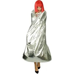 Generik Zilverkleurige cape voor volwassenen - Verkleedattribuut - One size pas cher