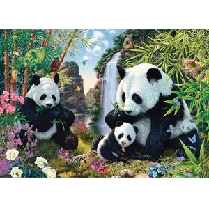 Schmidt Spiele 57380 Famille Panda à la cascade, puzzle 500 pièces pas cher