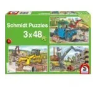 Schmidt Schmidt Spiele Mes Machines De Chantier Préférées, 3x24 Pcs