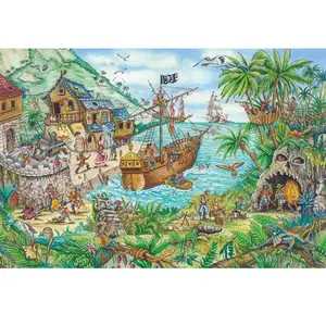 Dans la baie aux pirates - avec add on (drapeau pirate) - 100 pcs