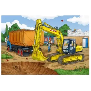 Schmidt Legpuzzel Graafmachine Junior Blauw 40 Stukjes pas cher