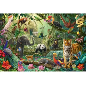 Schmidt Spiele Bunte Tierwelt im Dschungel pas cher