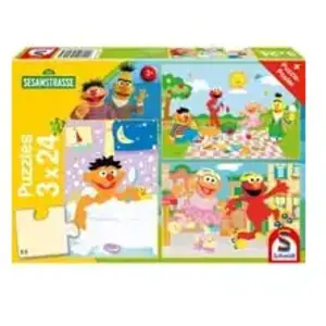 Schmidt Spiele Sachen machen, 3x24 Teile: Kinderpuzzle Sesamstraße pas cher