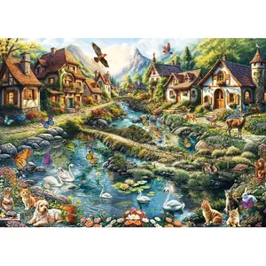 Schmidt Spiele SSP Dörfchen am Waldesrand (1000 pièces) pas cher
