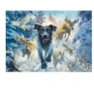 Schmidt Spiele Labrador Noir dans la Neige Spiele-58558 pas cher