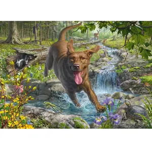Schmidt Spiele Mark Fredrickson - Retriever au Printemps Spiele-58559 pas cher
