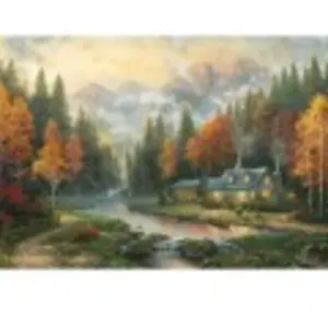 Schmidt Spiele Thomas Kinkade, Evening at Autumn Lake (1000 pièces) pas cher