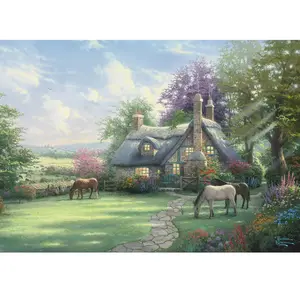 SCHMIDT Puzzle 500 pièces - Thomas Kinkade : Une journée d'été parfaite, boîte en métal pas cher