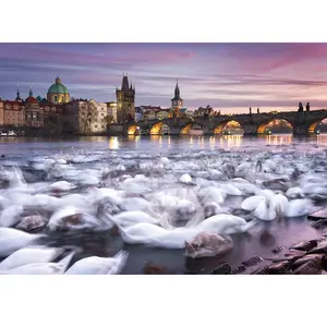 Schmidt Spiele Prague   Swans Legpuzzel 1000 stuk(s) Liggend