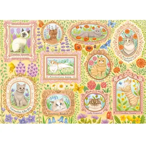 Schmidt Spiele Nobles Chats Parmi les Fleurs Spiele-59792 pas cher