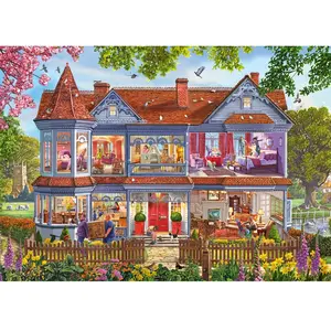 Schmidt Spiele 59709 - Puzzle de 1000 pièces - Maison au printemps - Multicolore pas cher