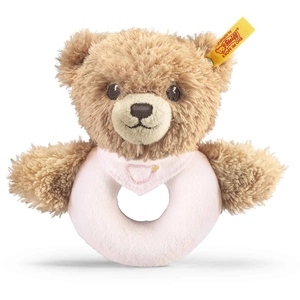Steiff - 239557 - doudou - ours dors bien - anneau de préhension - rose pas cher