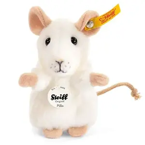 Peluche - STEIFF - Souris Pilla - Blanc - 10 cm pas cher