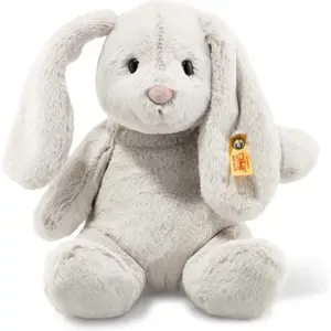 Steiff Soft Cuddly Friends Lapin Hoppie - 080470 - Gris Clair - 28 cm