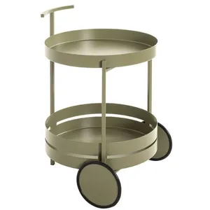 Comparateur de prix : HAKU Möbel desserte vert, métal - Dim.: H 62 cm x Ø 42 cm, Style: Modern