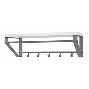 HAKU Möbel garderobe murale anthracite, blanc, MDF, métal - Dim.: L 70 cm x H 23 cm x P 30 cm, Style: Modern pas cher