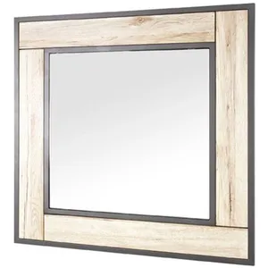 Miroir Mural "Anabelle" 70cm Chêne & Gris