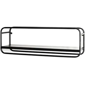 Comparateur de prix : HAKU Möbel étagère murale noir, métal - Dim.: L 60 cm x H 20 cm x P 15 cm, Style: Modern