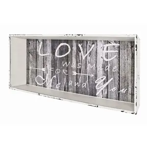 Comparateur de prix : HAKU ENJOY YOUR HOME APPRECIEZ VOTRE INTERIEUR Etagère murale en bois structure blanc essuyé L76cm WHITSTABLE - Blanc - Mat